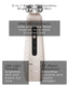 The model wearing Blyss Luna – The Ultimate 3-in-1 Skin Rejuvenation Device